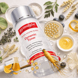 Gymsegbe Dynamic Toner bottle surrounded by natural ingredients on a light background