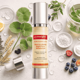 Gymsegbe Gem in a Bottle Night Face Moisturizer with natural elements on a light background