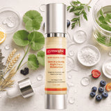 Gymsegbe Gem in a Bottle Night Face Moisturizer with natural elements on a light background