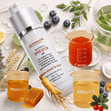 Gymsegbe hyper serum am serum with natural ingredients on a light background