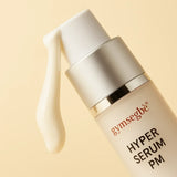 Gymsegbe Hyper Serum PM bottle on a beige background