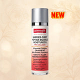 Gymsegbe Barrier-First Peptide Bounce Moisturizer bottle on a beige background