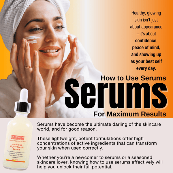 Woman applying serum on her face