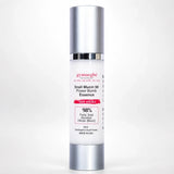 A bottle of gymsegbé Snail Mucin 98 Power Bomb Essence, a 98% pure skincare spray with a white label and silver cap, shown on a clean white background.