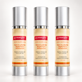 Three identical bottles of gymsegbé Gem in a Bottle Night Face Moisturizer arranged side by side on a clean white background.
