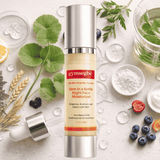 Gymsegbe Gem in a Bottle Night Face Moisturizer with natural elements on a light background