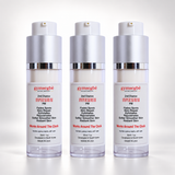 Three identical bottles of gymsegbé Second Chance Hyper Serum PM arranged side by side on a clean white background.