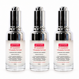 Three identical bottles of gymsegbl® Dynamite Vitamin Serum arranged side by side on a plain white background.