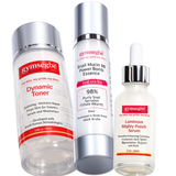 Three skincare products from gymsegge on a white background