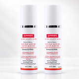 Two identical white cosmetic bottles of Gymsegbé Thick As Thieves Glycolic Acid Peel serum, displayed side by side on a clean white background.