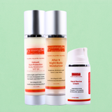 Three skincare products from Gymsegbe Korean  Skincare on a light green background