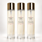 3 cylindrical bottle of Gymsegbe INDULGENT BLISS Collagen Serum with a shiny gold cap, set against a clean white background.