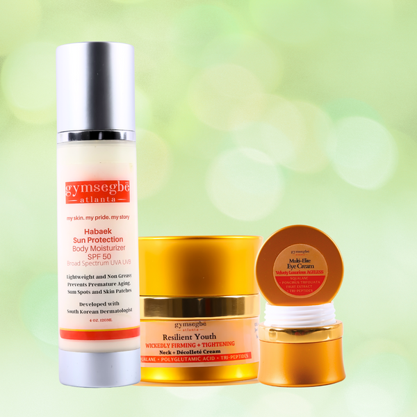 Sun protection set. Face, neck and body