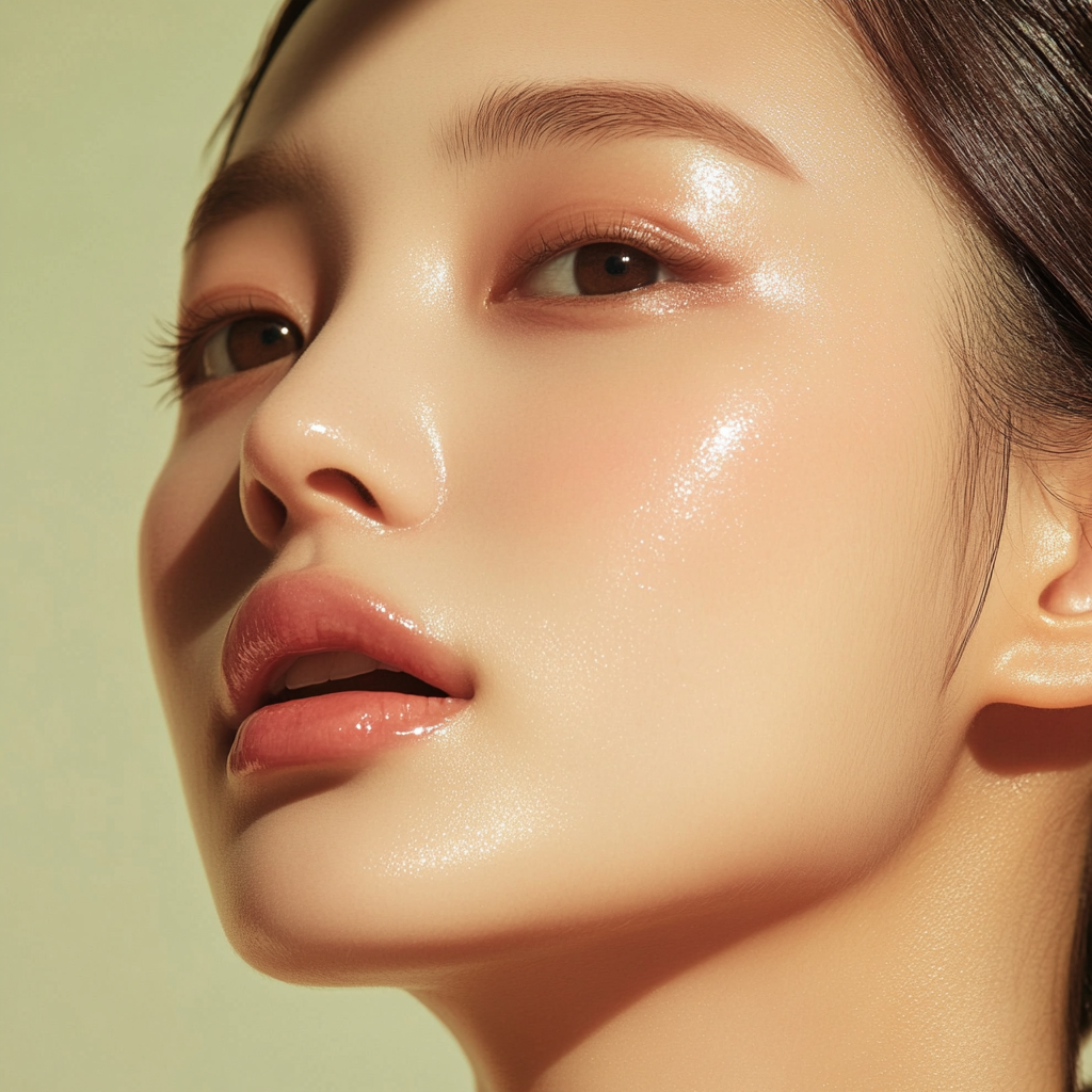 Close-up of a person's face with a soft, blurred background