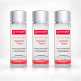  3 100ml bottle of gymsegbé Dynamic Toner on a light gray background. The bottle is clear with a white label featuring red and black text, and a metallic silver cap.